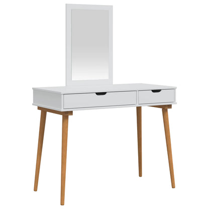vidaXL Dressing Table Set FAUSKE 2 pcs White 100 x 50 x 143 cm