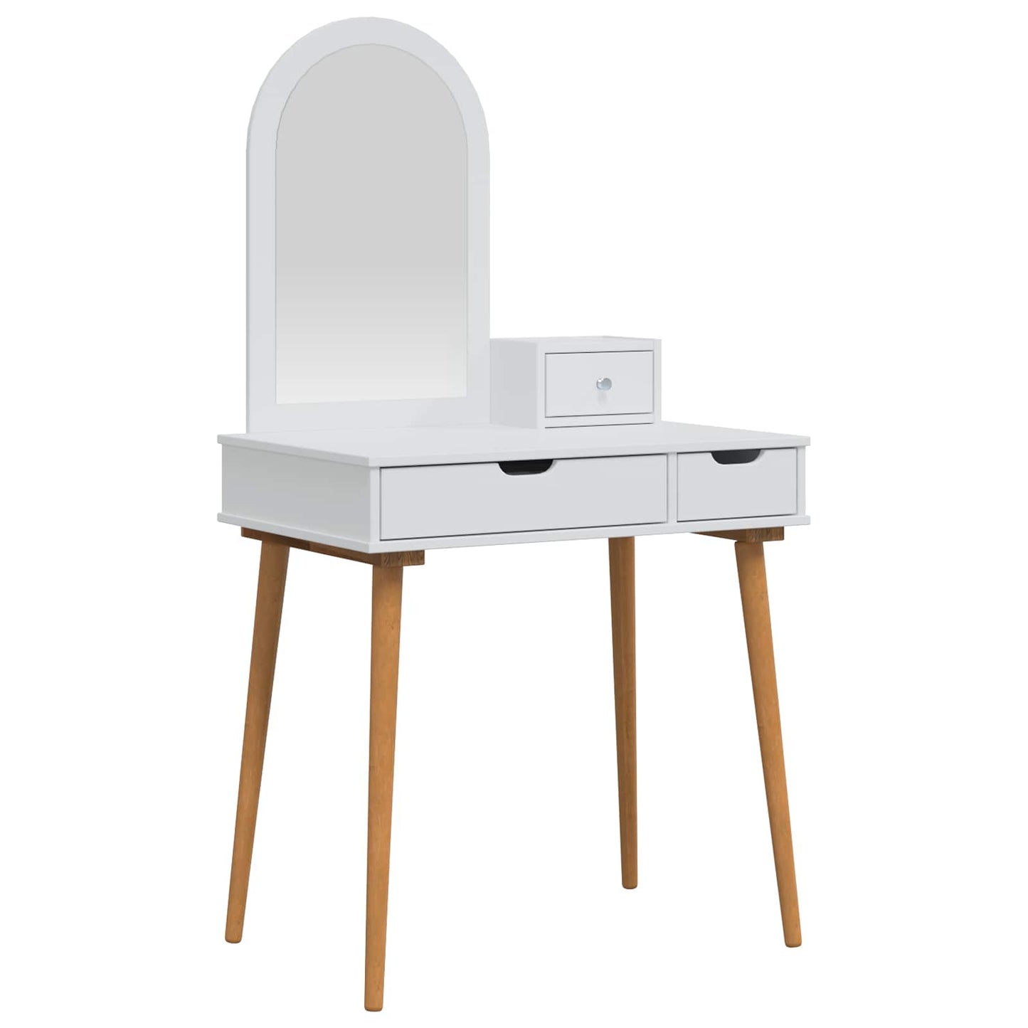 vidaXL Dressing Table Set FAUSKE 3 pcs White 76 x 50 x 143 cm