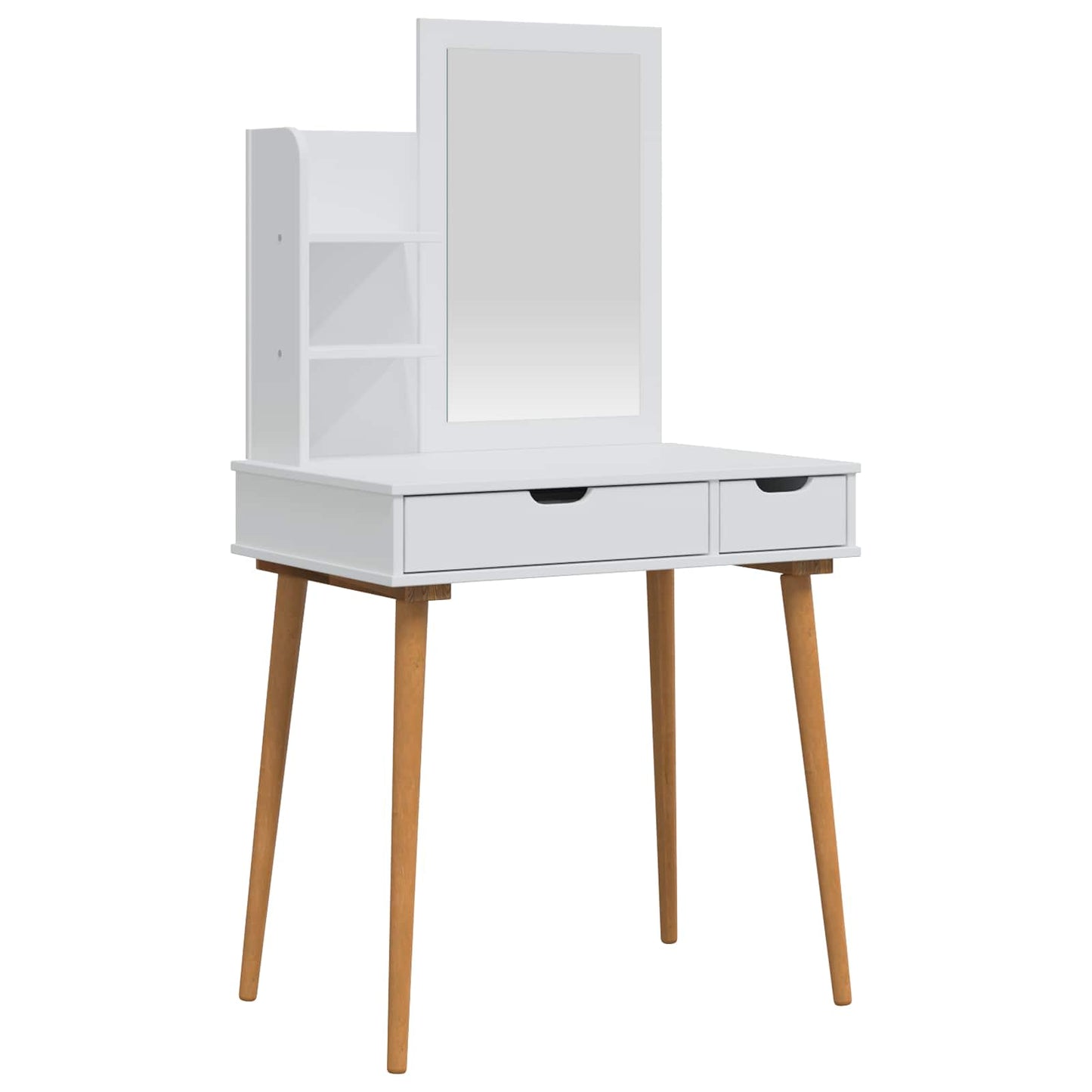 vidaXL Dressing Table Set FAUSKE 3 pcs White 76 x 50 x 143 cm