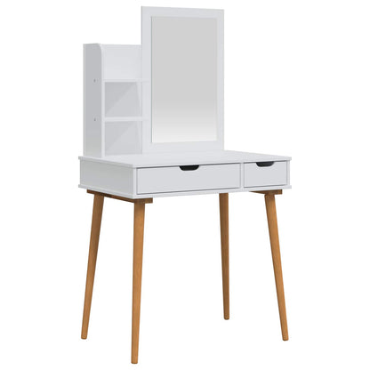 vidaXL Dressing Table Set FAUSKE 3 pcs White 76 x 50 x 143 cm
