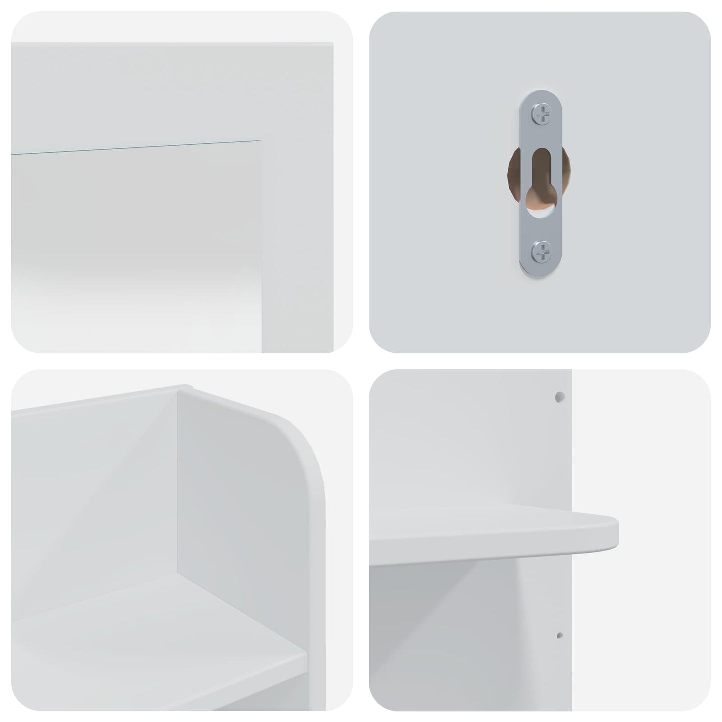vidaXL Dressing Table Set FAUSKE 4 pcs White 100 x 50 x 143 cm