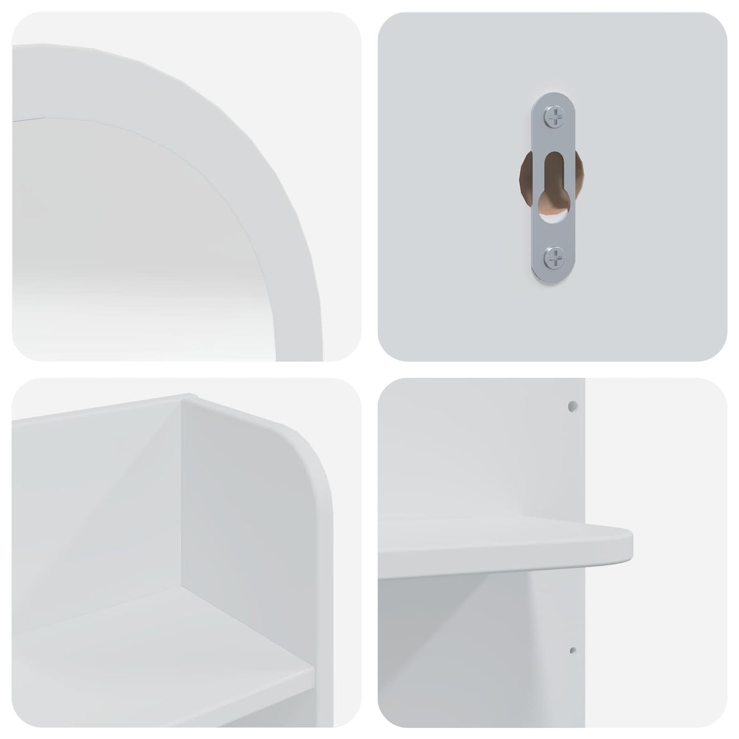 vidaXL Dressing Table Set FAUSKE 4 pcs White 100 x 50 x 143 cm