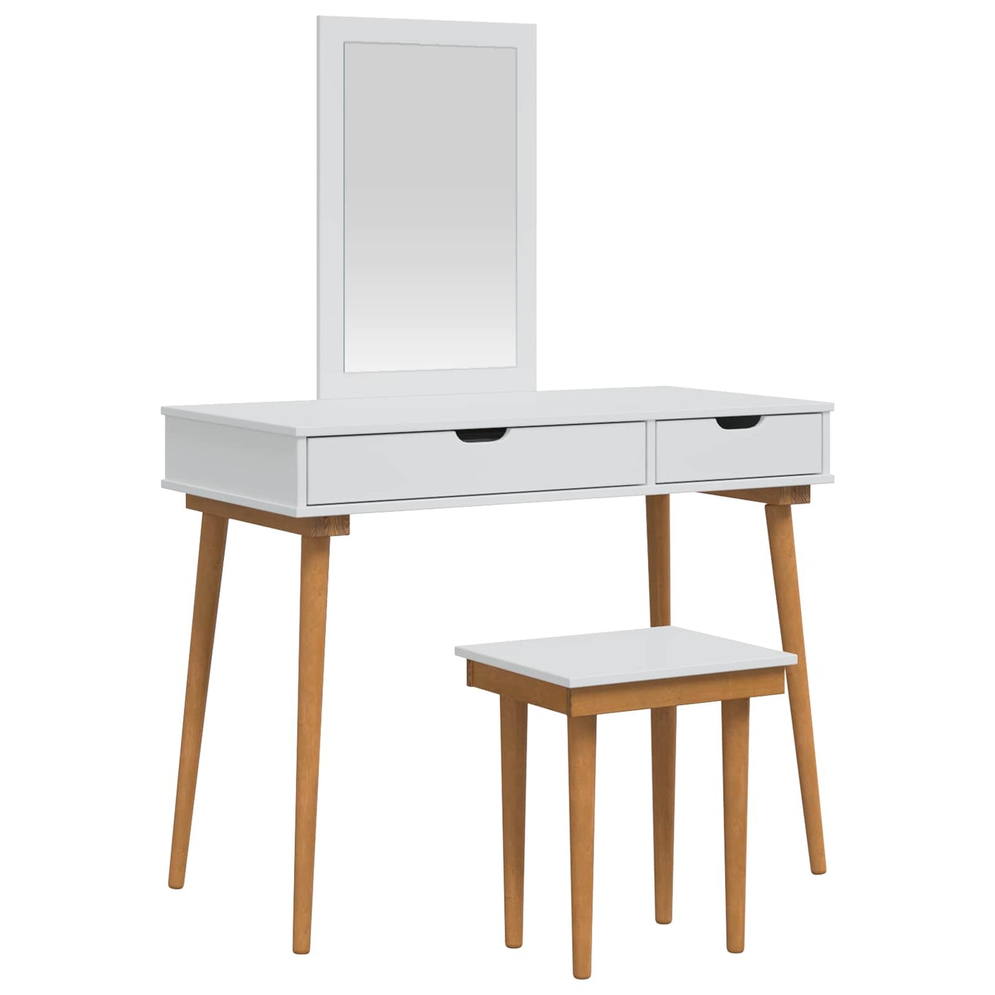 vidaXL Dressing Table Set FAUSKE 3 pcs White 100 x 50 x 143 cm