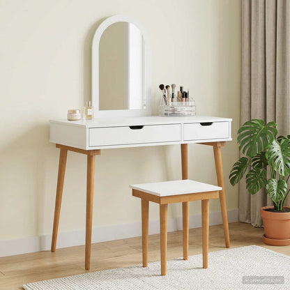 vidaXL Dressing Table Set FAUSKE 3 pcs White 100 x 50 x 143 cm