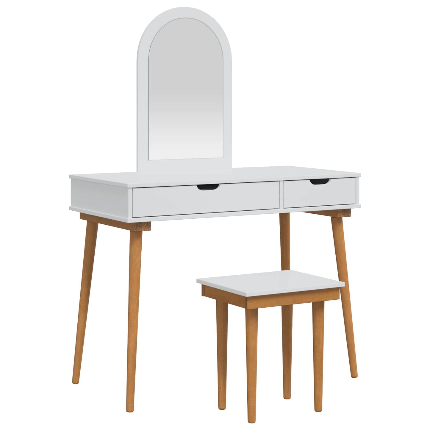 vidaXL Dressing Table Set FAUSKE 3 pcs White 100 x 50 x 143 cm