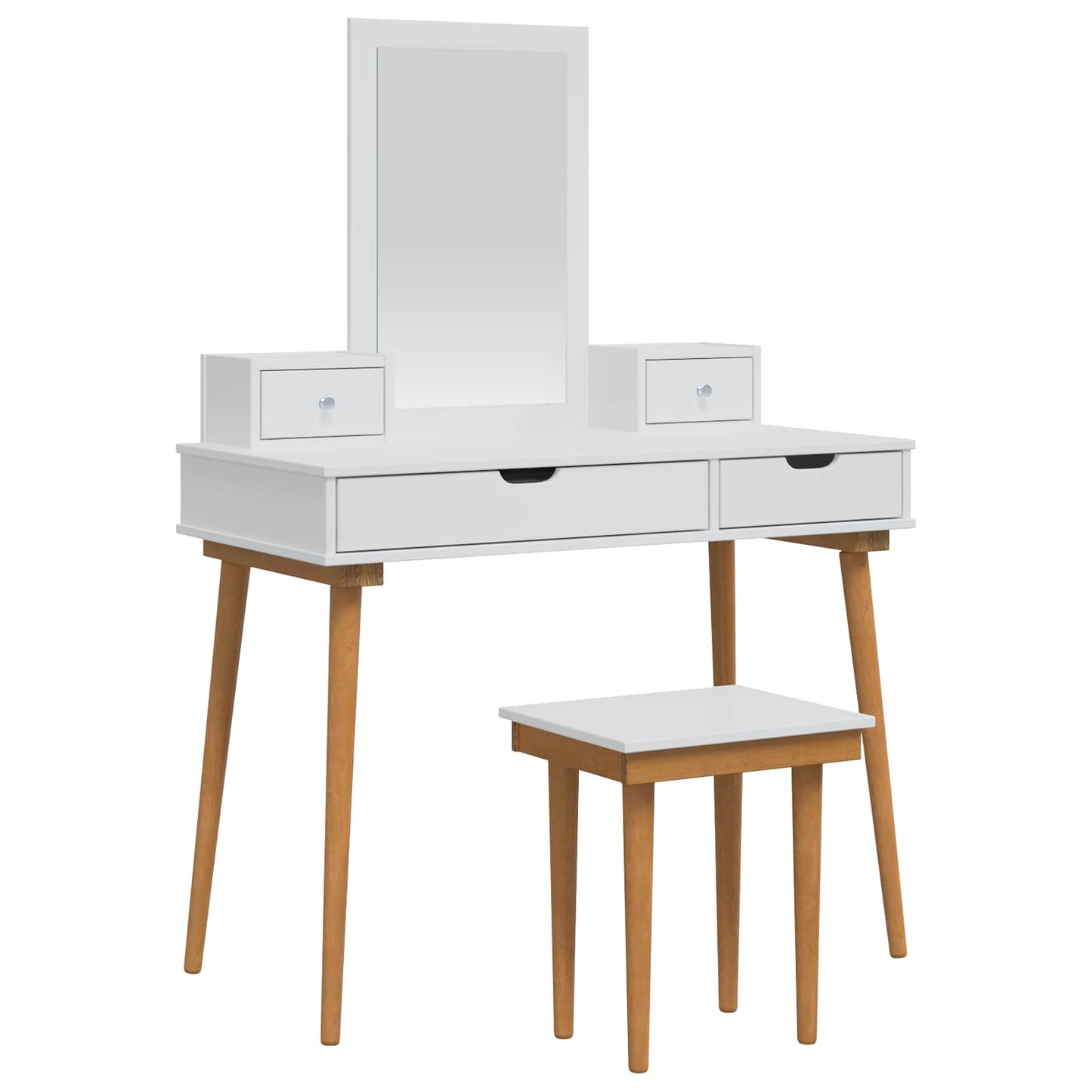 vidaXL Dressing Table Set FAUSKE 5 pcs White 100 x 50 x 143 cm