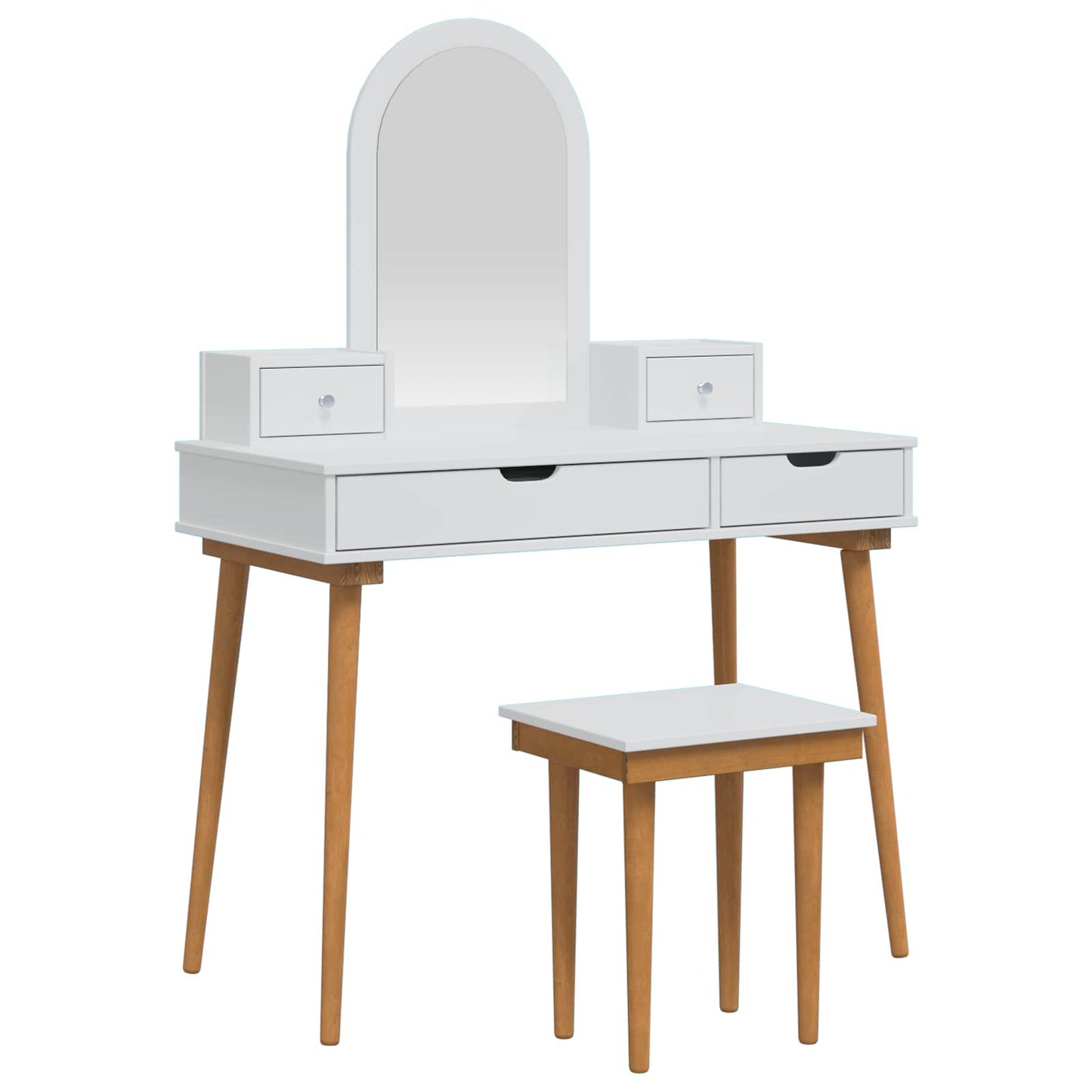 vidaXL Dressing Table Set FAUSKE 5 pcs White 100 x 50 x 143 cm