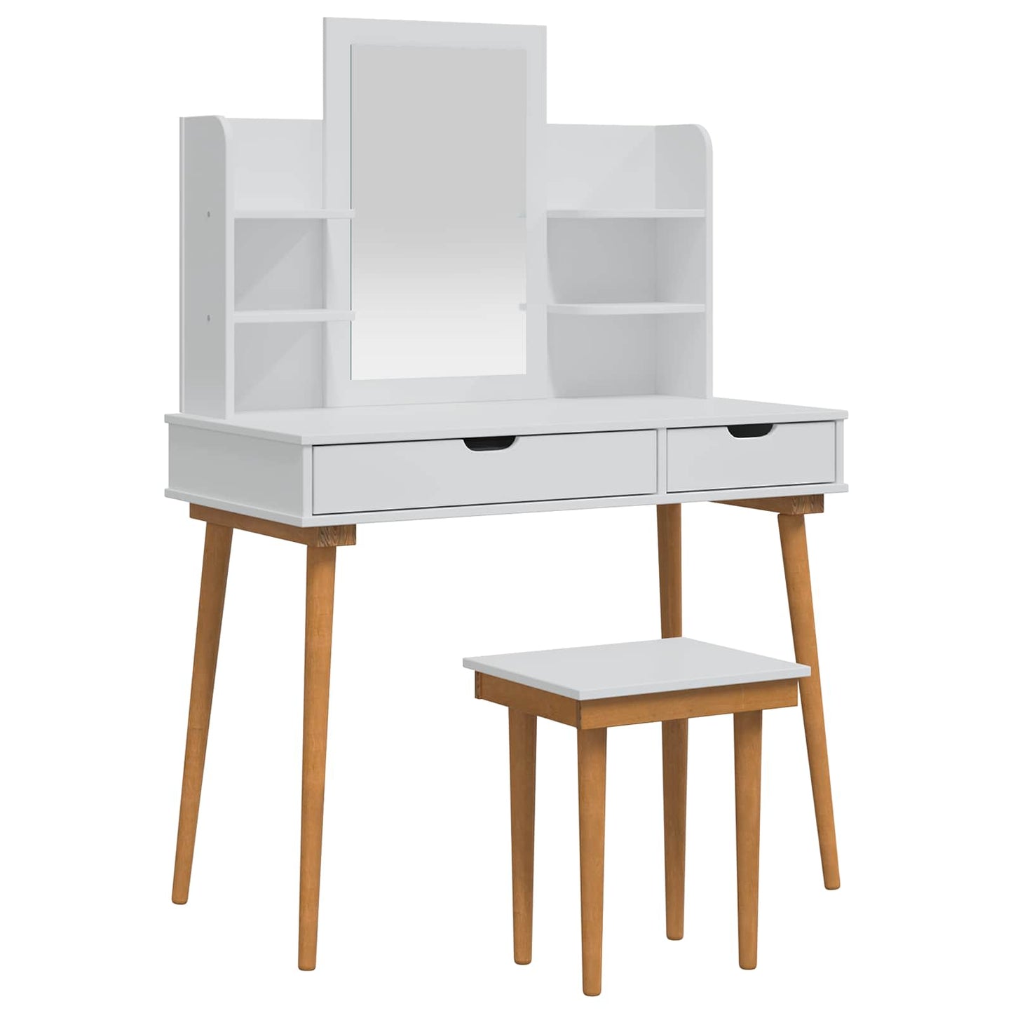 vidaXL Dressing Table Set FAUSKE 5 pcs White 100 x 50 x 143 cm