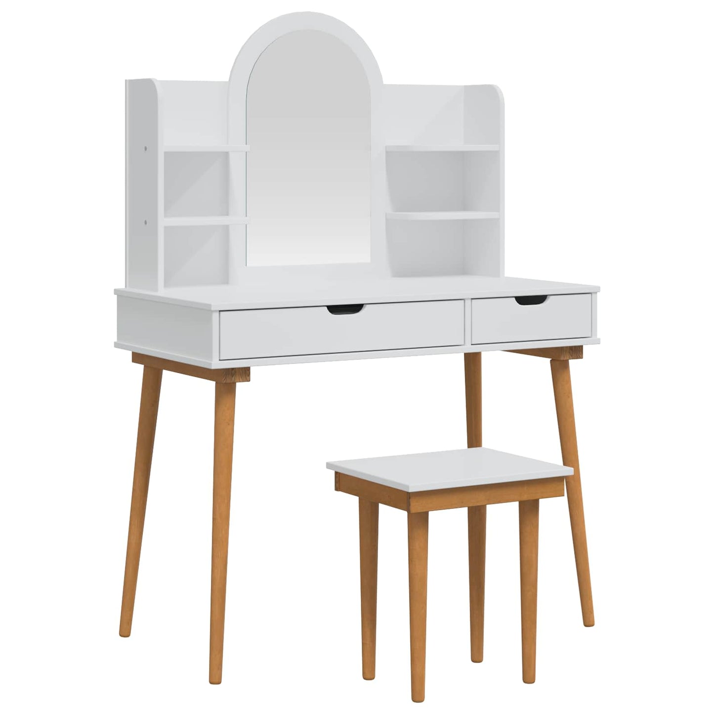 vidaXL Dressing Table Set FAUSKE 5 pcs White 100 x 50 x 143 cm