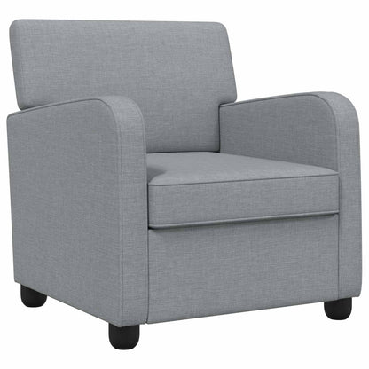 vidaXL Armchair Light Grey Fabric