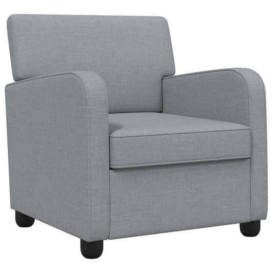 vidaXL Armchair Light Grey Fabric