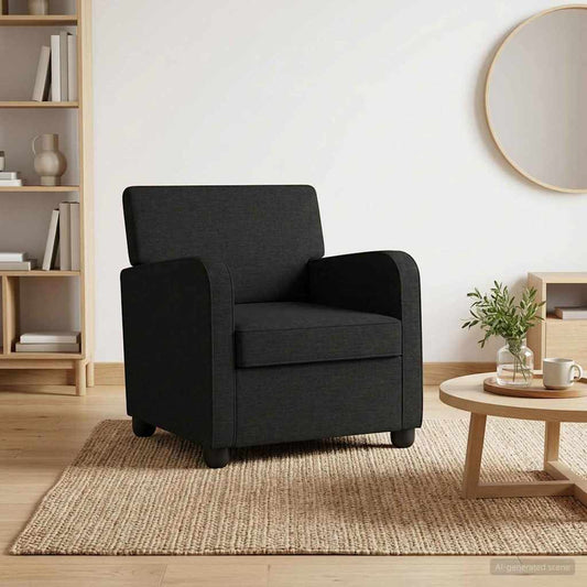 vidaXL Armchair Black Fabric