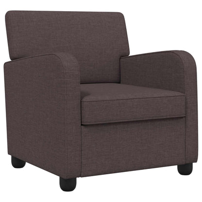 vidaXL Armchair Dark Brown Fabric