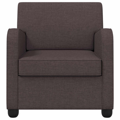 vidaXL Armchair Dark Brown Fabric