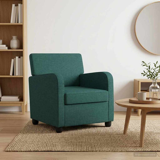 vidaXL Armchair Dark Green Fabric