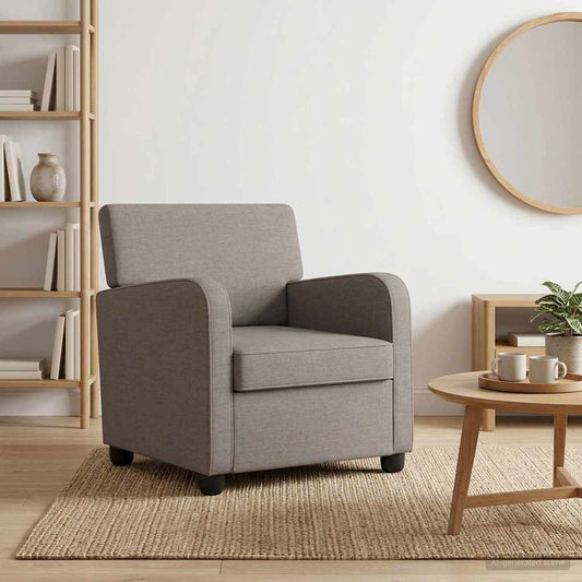 vidaXL Armchair Taupe Fabric