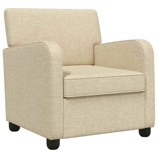 vidaXL Armchair Cream Fabric