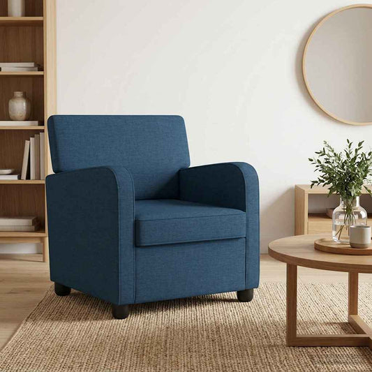vidaXL Armchair Blue Fabric