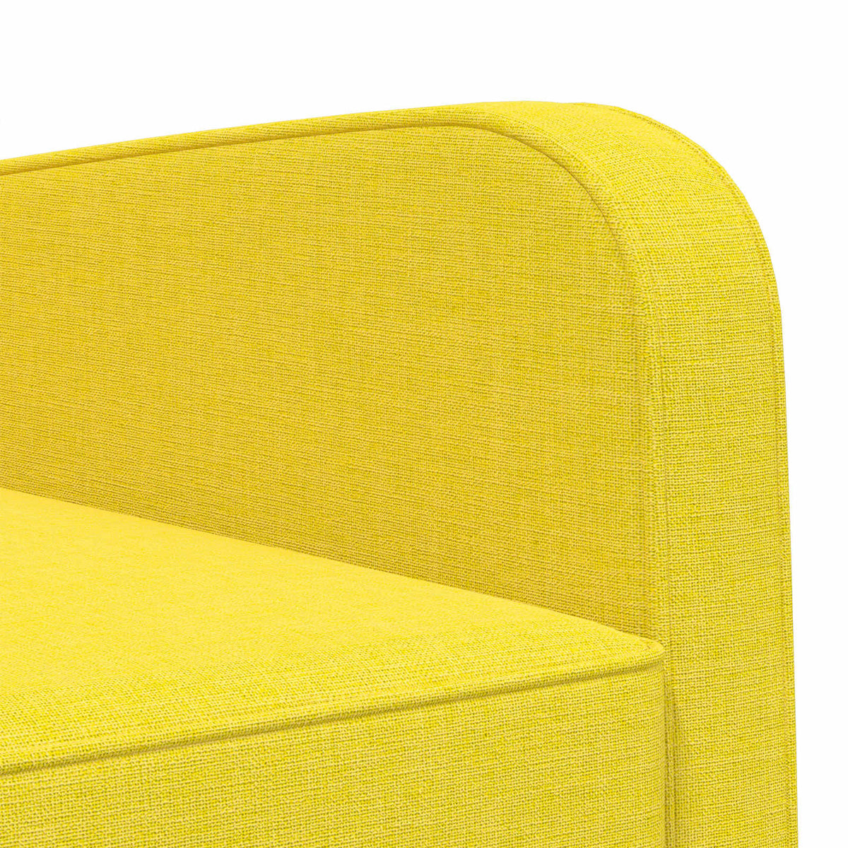 vidaXL Armchair Light Yellow Fabric