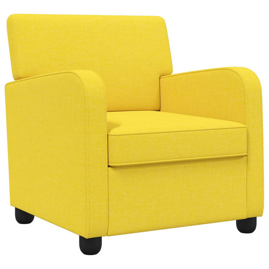 vidaXL Armchair Light Yellow Fabric