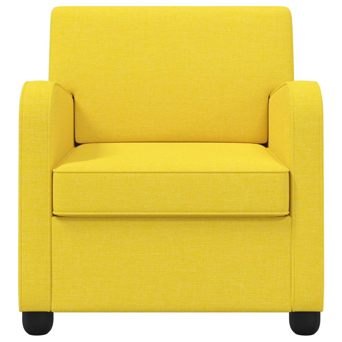 vidaXL Armchair Light Yellow Fabric