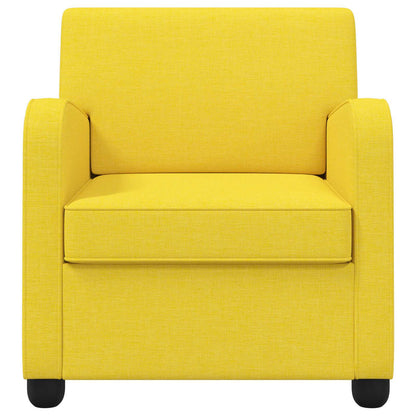 vidaXL Armchair Light Yellow Fabric