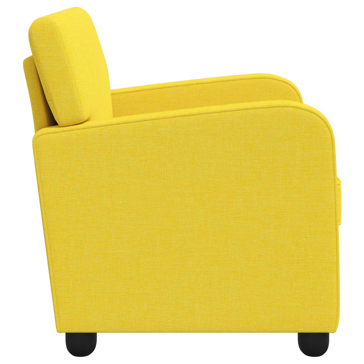 vidaXL Armchair Light Yellow Fabric
