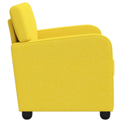 vidaXL Armchair Light Yellow Fabric