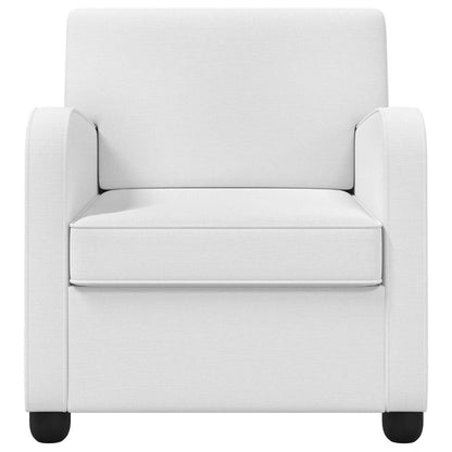 vidaXL Armchair White Fabric
