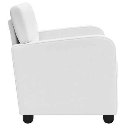 vidaXL Armchair White Fabric