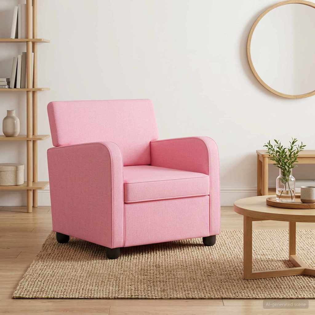 vidaXL Armchair Pink Fabric