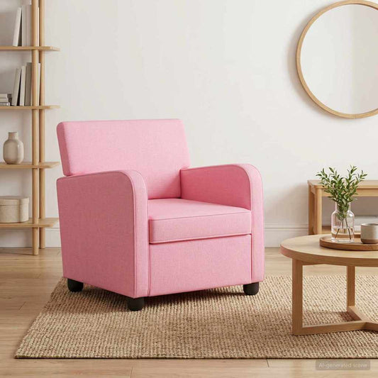 vidaXL Armchair Pink Fabric