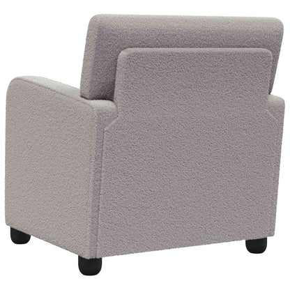 vidaXL Armchair Light Grey Faux Lamb Fleece
