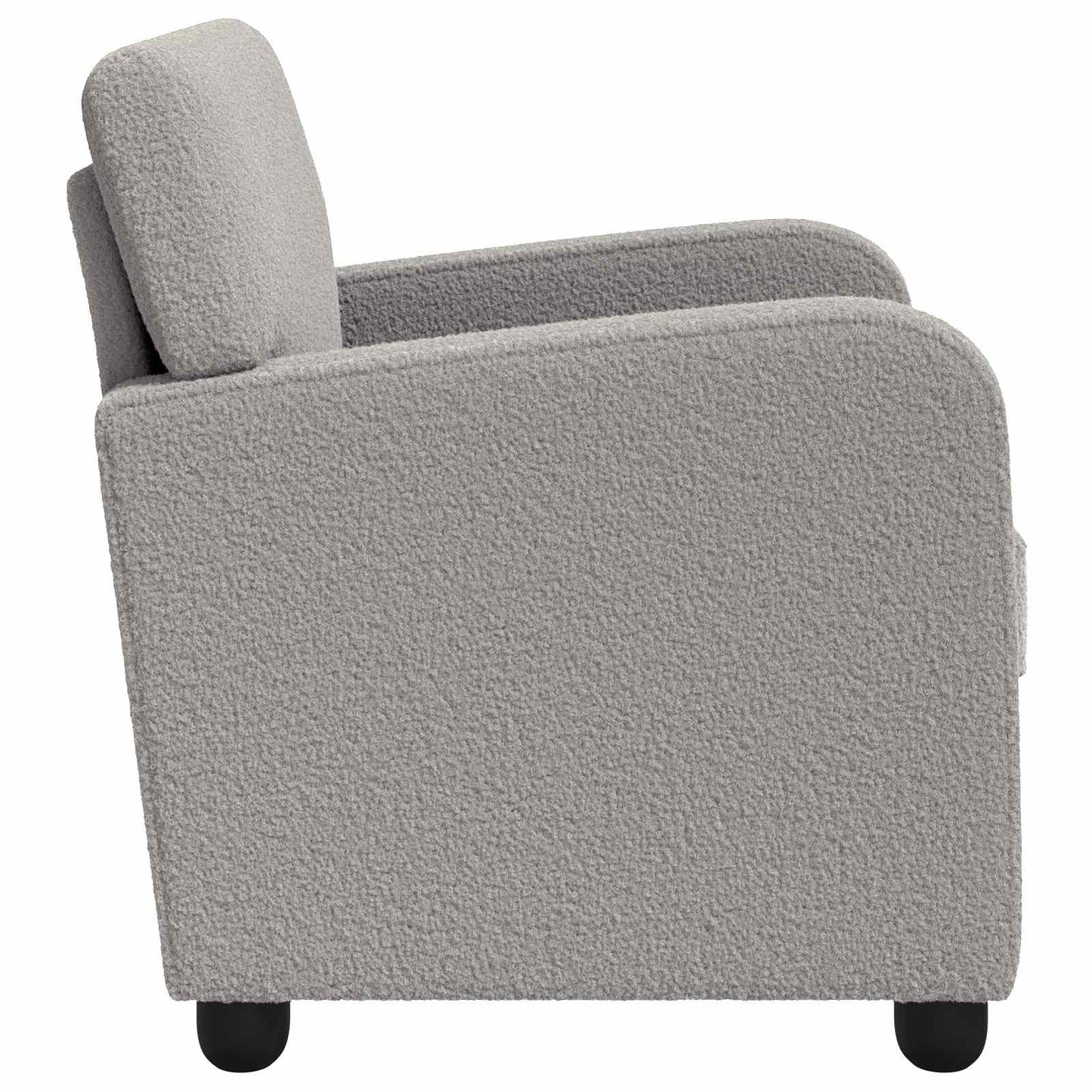 vidaXL Armchair Light Grey Faux Lamb Fleece