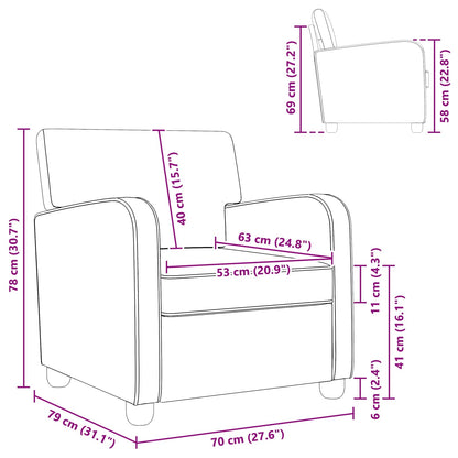 vidaXL Armchair Cream Faux Lamb Fleece