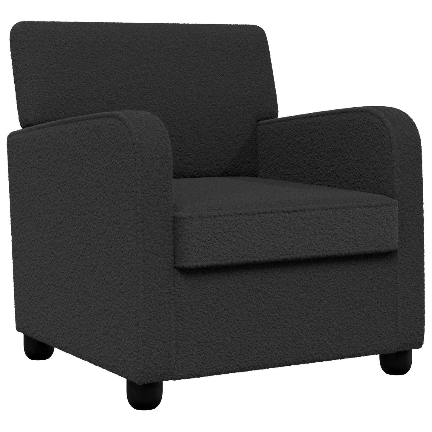 vidaXL Armchair Dark Grey Faux Lamb Fleece