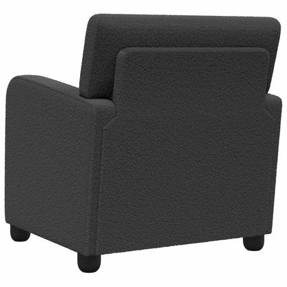 vidaXL Armchair Dark Grey Faux Lamb Fleece