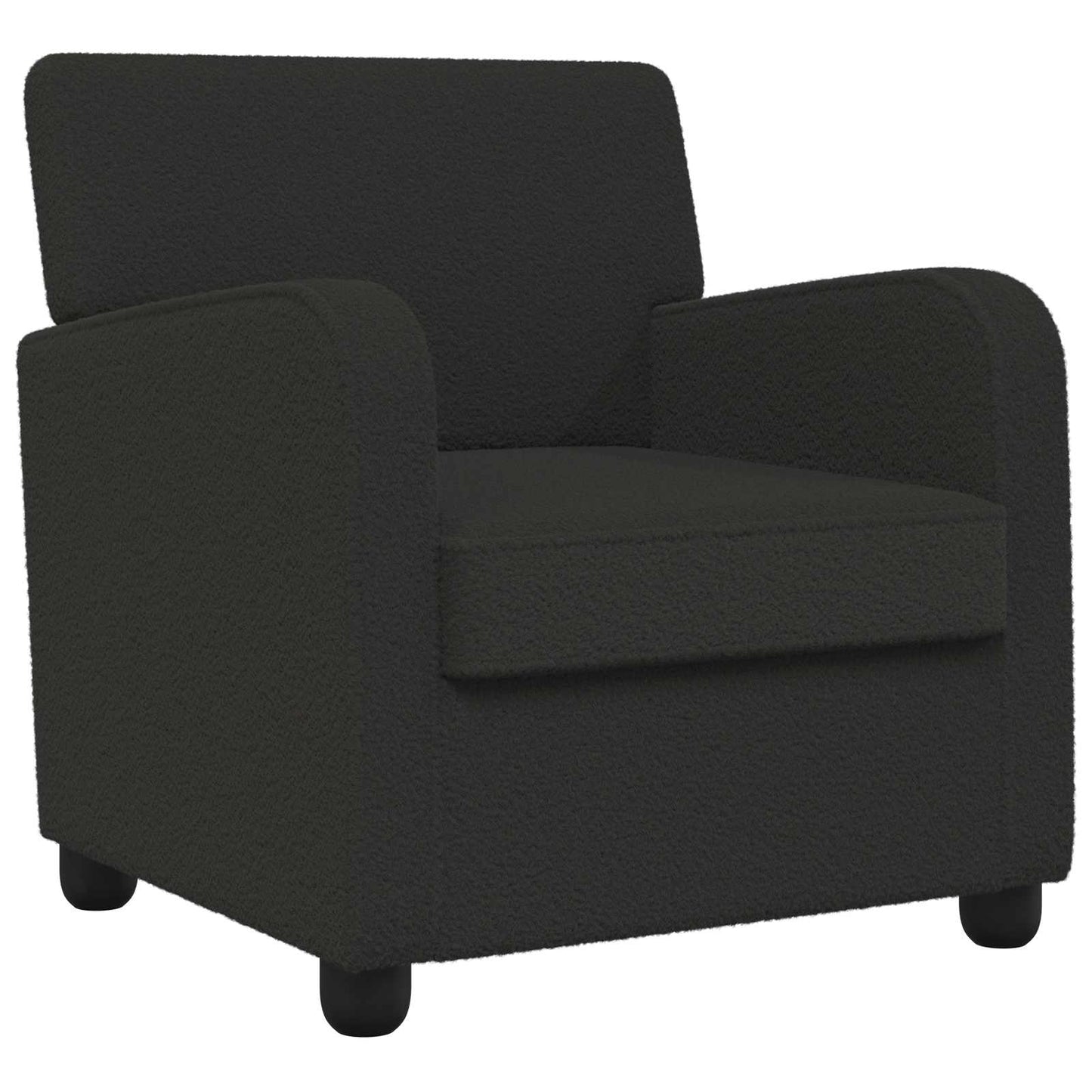 vidaXL Armchair Black Faux Lamb Fleece