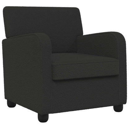vidaXL Armchair Black Faux Lamb Fleece