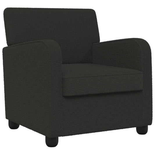 vidaXL Armchair Black Faux Lamb Fleece