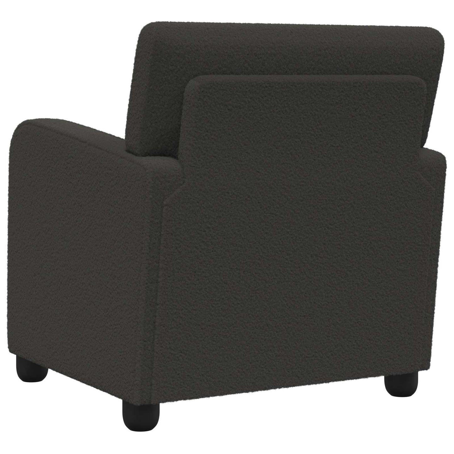vidaXL Armchair Black Faux Lamb Fleece