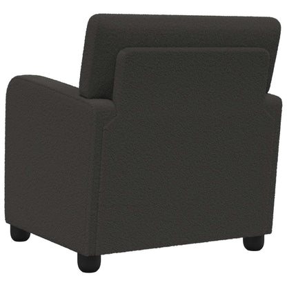 vidaXL Armchair Black Faux Lamb Fleece
