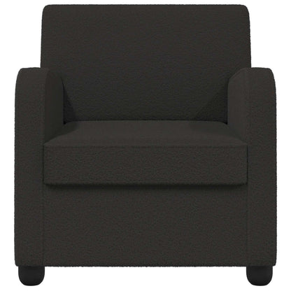 vidaXL Armchair Black Faux Lamb Fleece