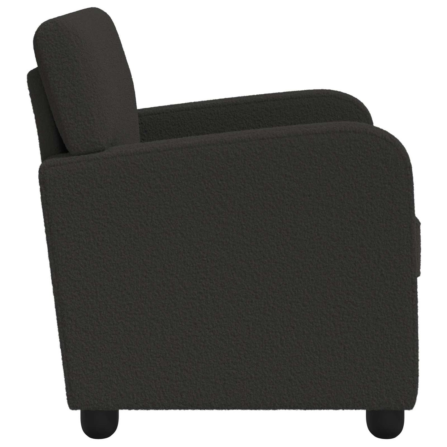 vidaXL Armchair Black Faux Lamb Fleece