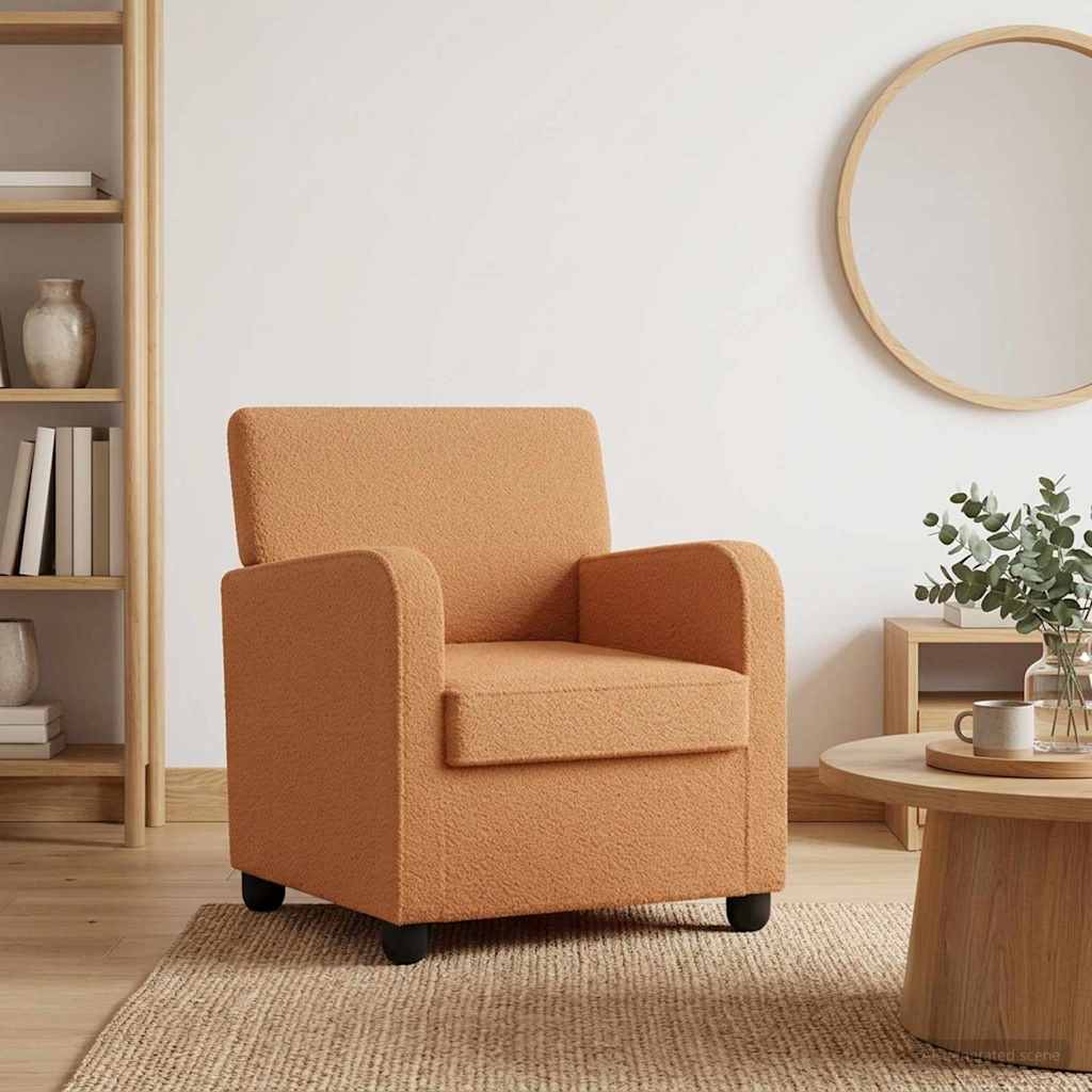 vidaXL Armchair Beige Faux Lamb Fleece