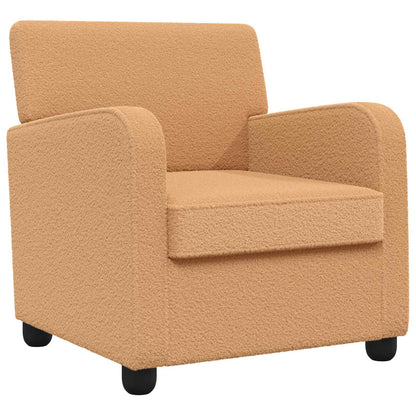 vidaXL Armchair Beige Faux Lamb Fleece