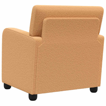 vidaXL Armchair Beige Faux Lamb Fleece