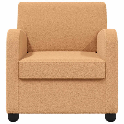 vidaXL Armchair Beige Faux Lamb Fleece