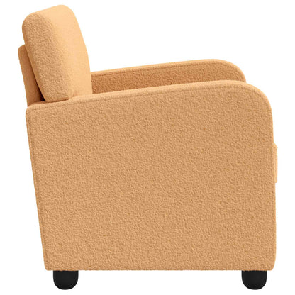vidaXL Armchair Beige Faux Lamb Fleece