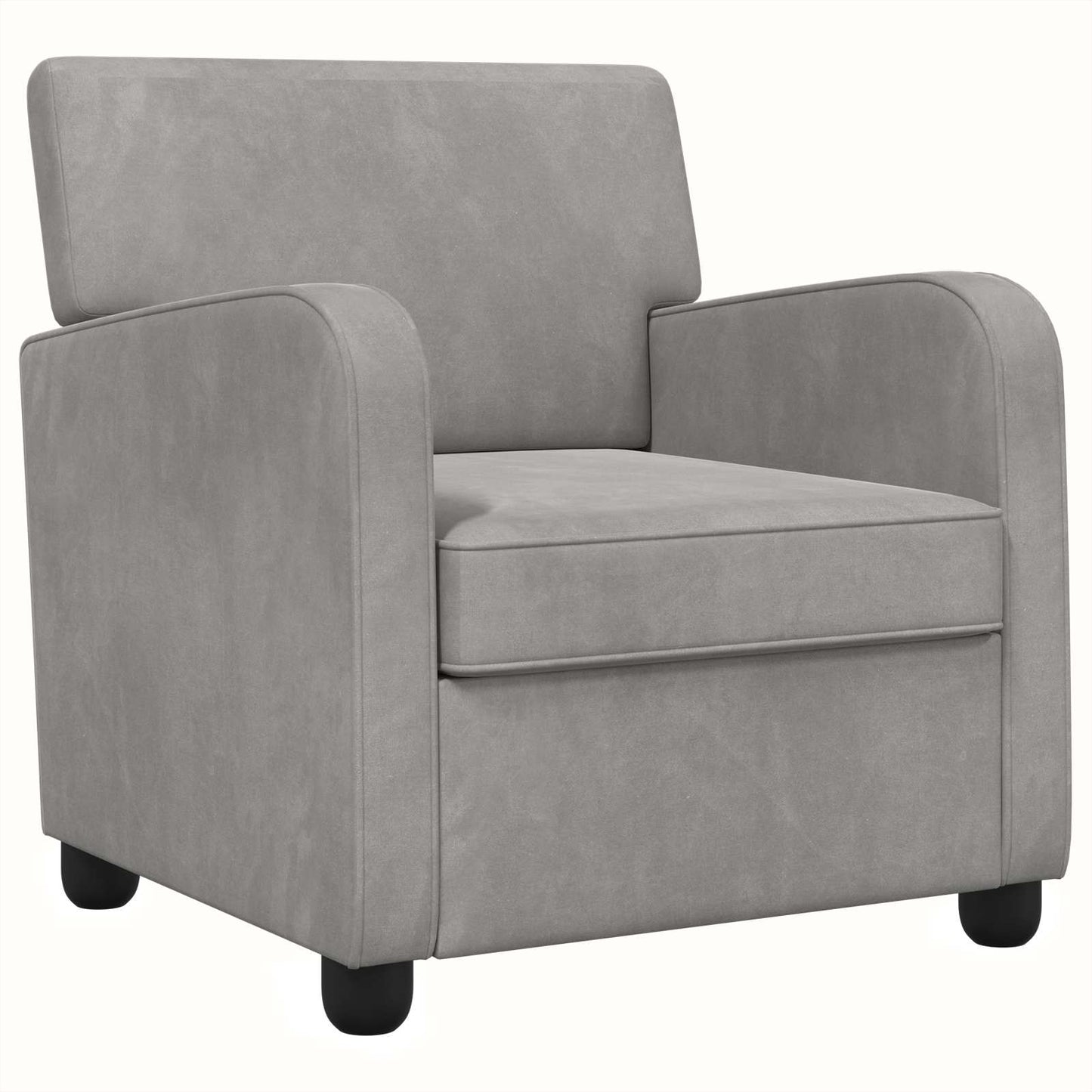 vidaXL Armchair Light Grey Velvet